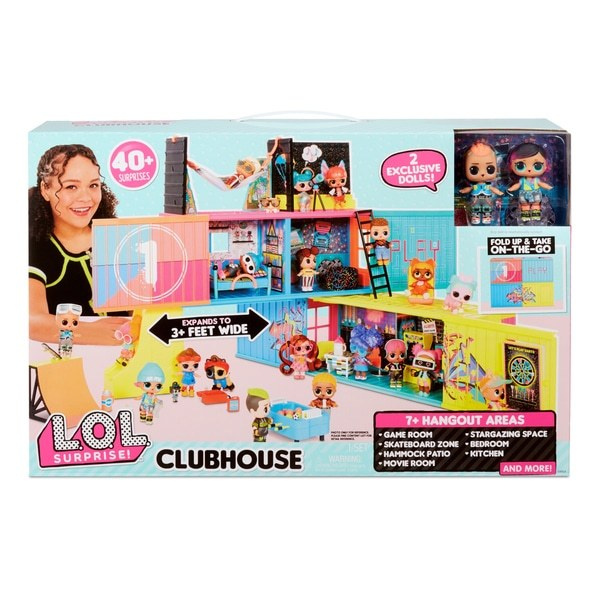 Мини-дом для кукол Лол - Lol Surprise Clubhouse (40 сюрпризов+ 2 эксклюзивные куклы)