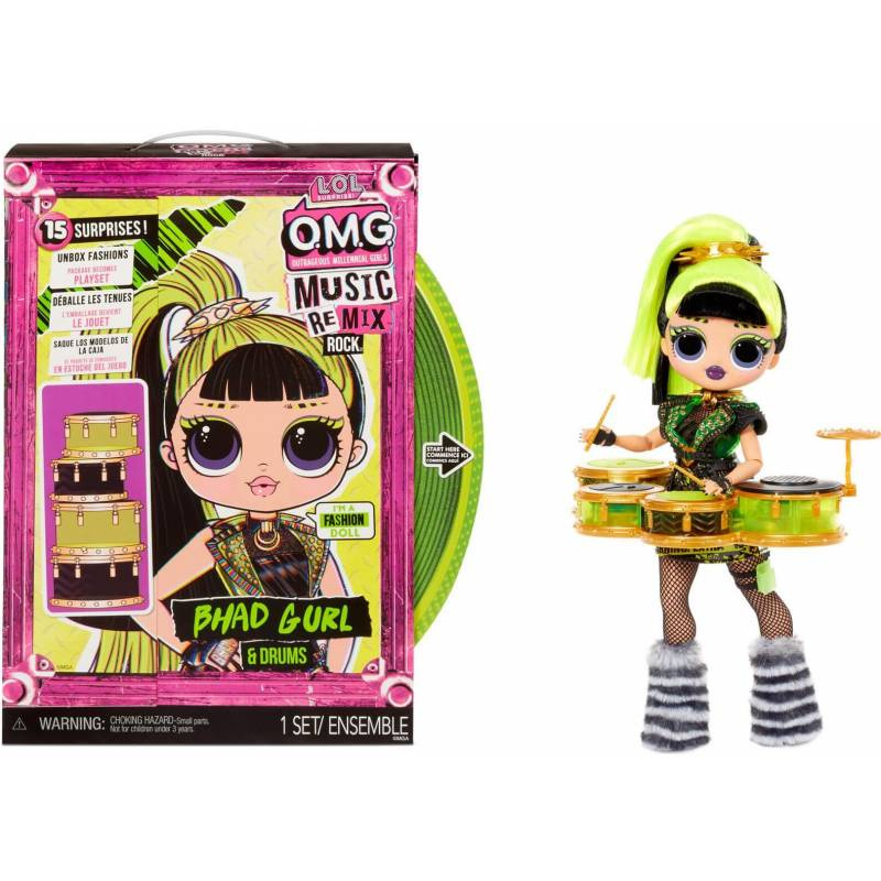 Кукла LOL Surprise OMG Music Remix Rock Frame Queen и ударные - фото5