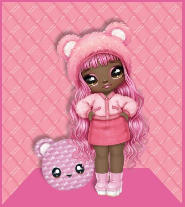 Мягкая кукла Na Na Na Surprise Кейли Гризли Розовая серии Glam - фото8