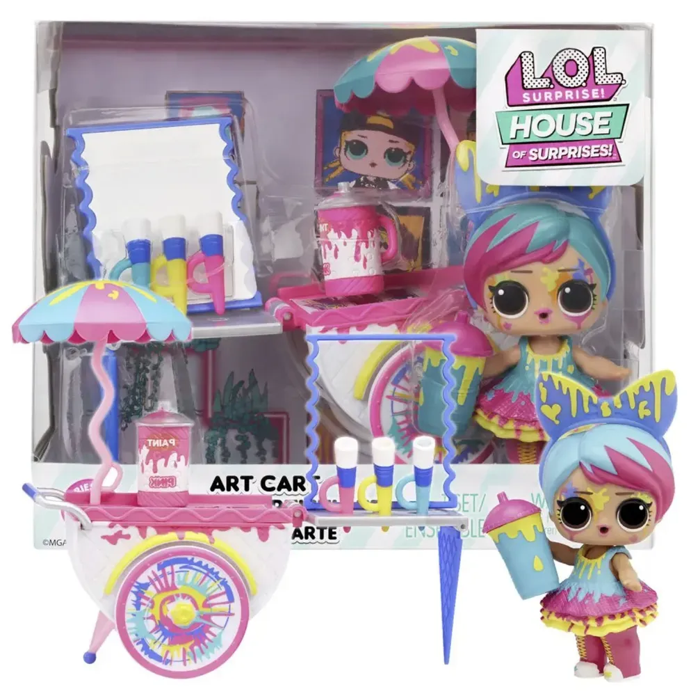 Игровой набор L.O.L. Surprise Furniture LOL Тележка художника с куклой Splatters
