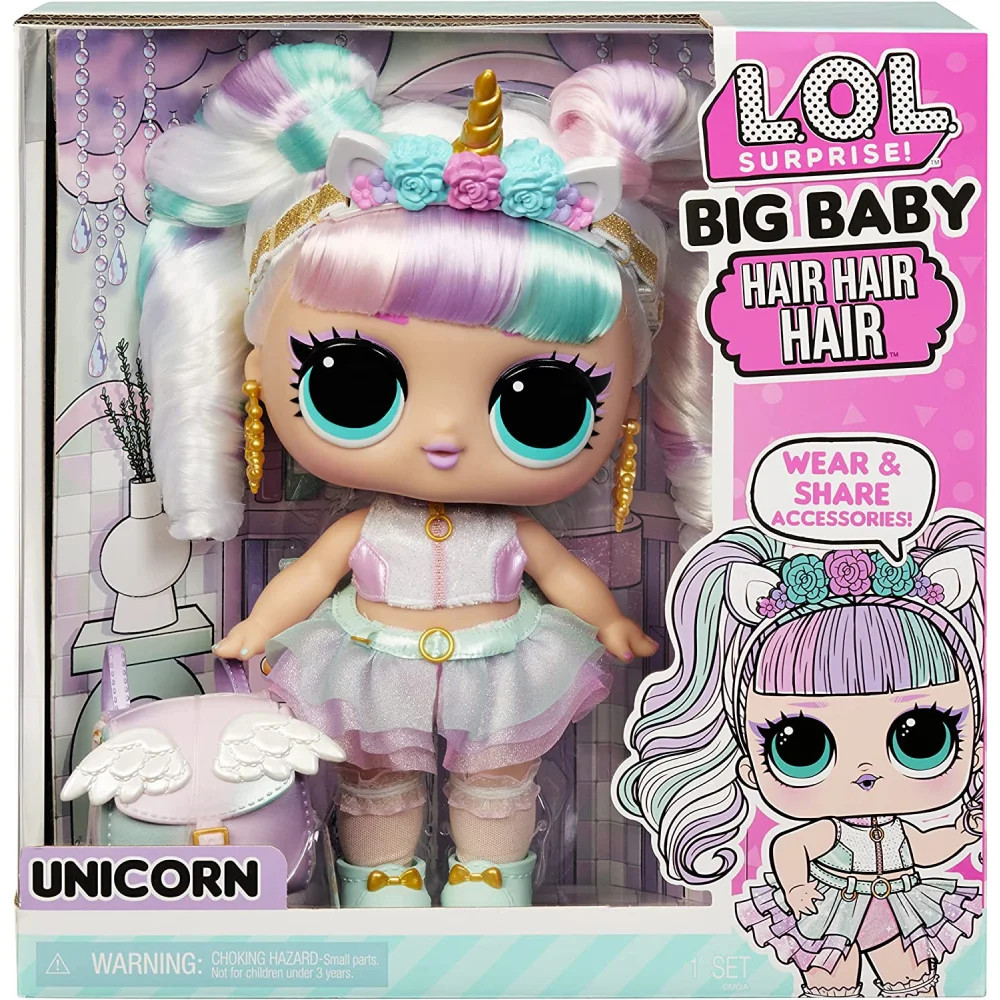Кукла LOL Surprise Big Baby Hair Hair Hair Unicorn - фото5
