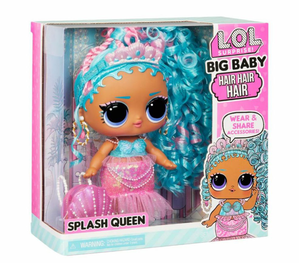 Кукла LOL Surprise Big Baby Hair Hair Hair Splash Queen