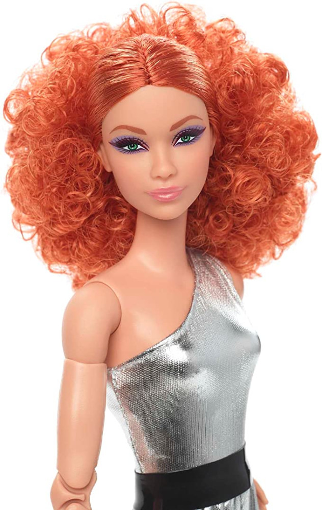 Barbie Signature Looks Doll (Red Curly Hair, Original Body Type), Fully Posable Fashion Doll, Gift for Collectors - фото6