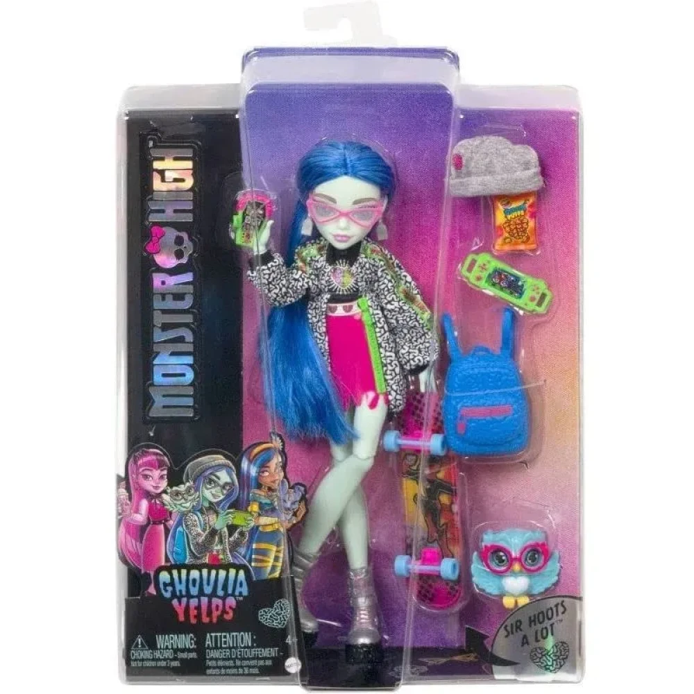 Кукла Монстр Хай Гулия Йелпс (3-е поколение, 2022) (Monster High Ghoulia Yelps Posable Doll) - фото2
