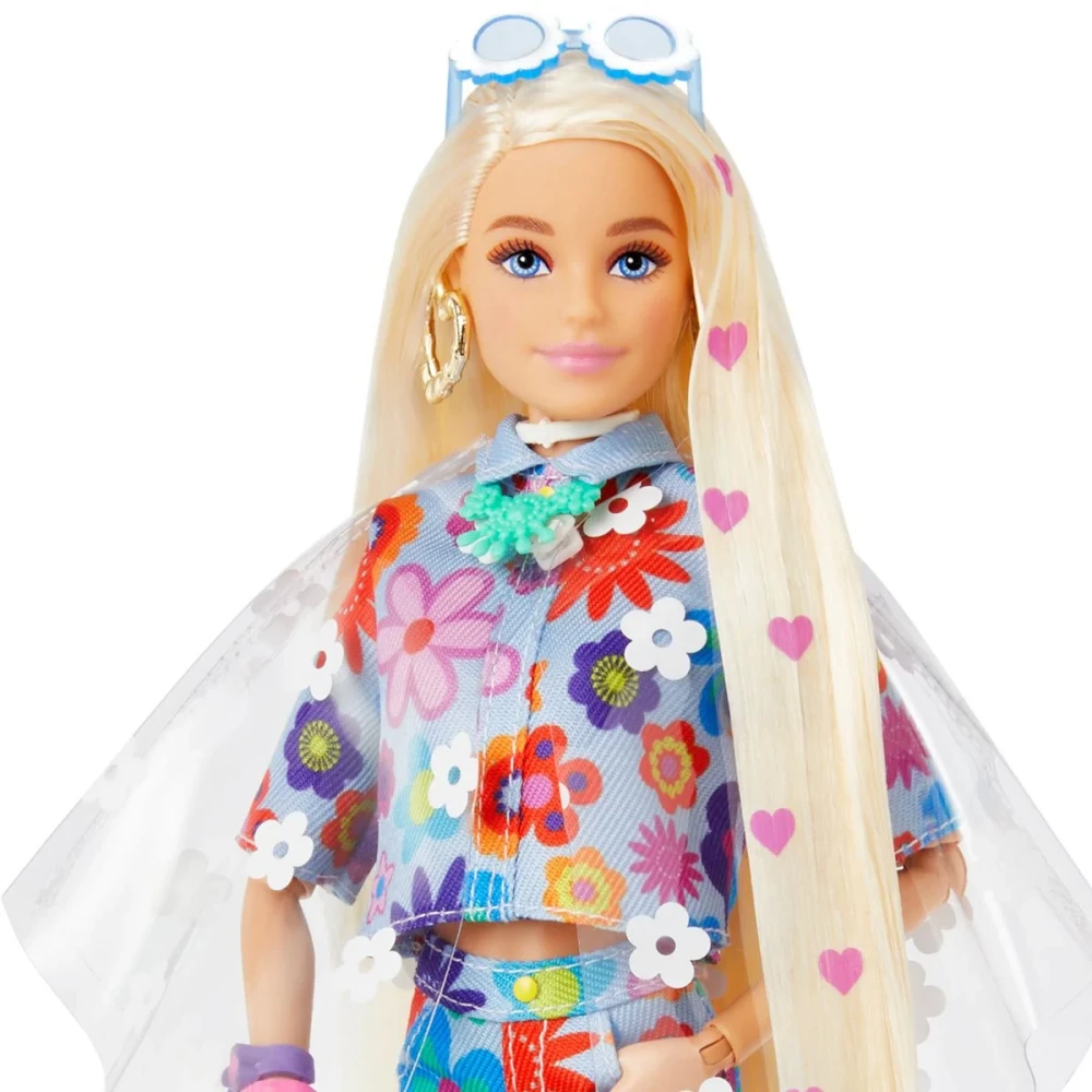 Кукла Барби Экстра в одежде с цветочным принтом HDJ45