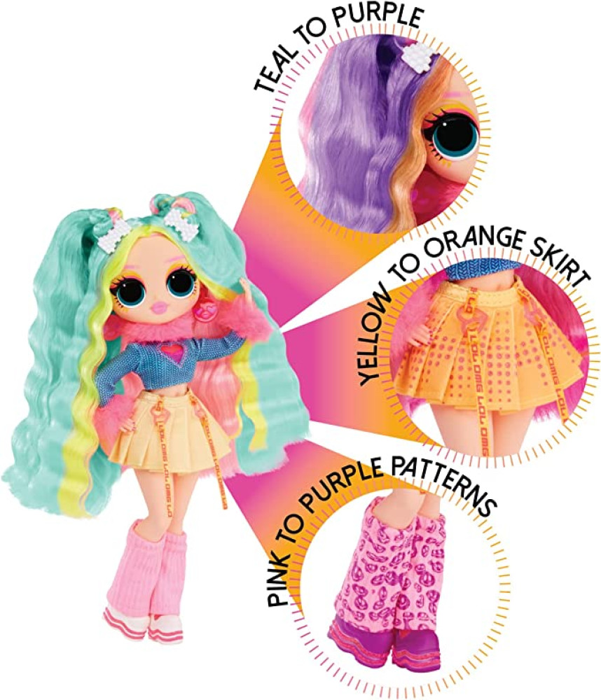 LOL Surprise OMG Sunshine Color Change Bubblegum DJ Fashion Doll with Color Changing Hair and Fashions and Multiple Surprises – Great Gift for Kids Ages 4+ - фото2