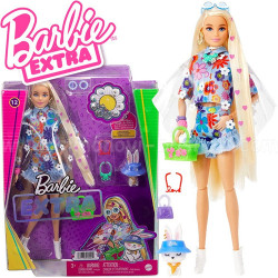 Кукла Барби Экстра в одежде с цветочным принтом HDJ45 - фото