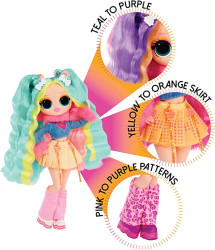 LOL Surprise OMG Sunshine Color Change Bubblegum DJ Fashion Doll with Color Changing Hair and Fashions and Multiple Surprises – Great Gift for Kids Ages 4+ - фото