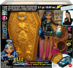 Кукла Монстер Хай Клео Денил, золотой саркофаг Monster High Cleo De Nile Golden Glam Case - фото